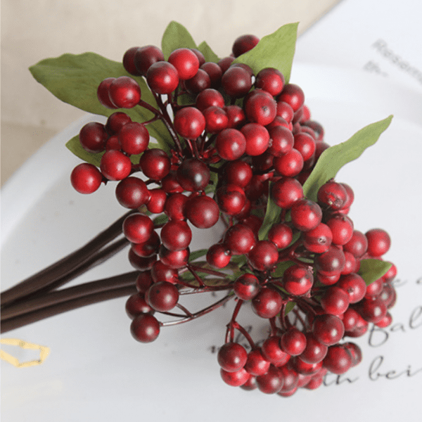 FLAMEER 2X Plastic Artificial FlowersBerries Blueberry Fruit Fake Silk Flowers FLAMEER 2X Plastic Artificial FlowersBerries Blueberry Fruit Fake Silk Flowers